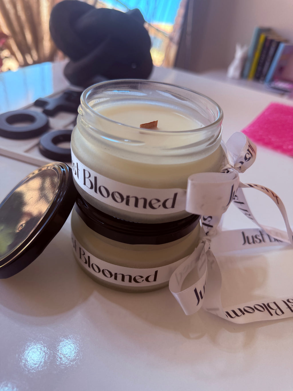 Rose Geranium Scented Soy Candle